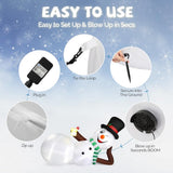 9.8 ft. Long Pre-Lit Lying Gingerbread Man Christmas Inflatable with LED Lights