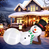 9.8 ft. Long Pre-Lit Lying Gingerbread Man Christmas Inflatable with LED Lights