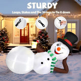 9.8 ft. Long Pre-Lit Lying Gingerbread Man Christmas Inflatable with LED Lights
