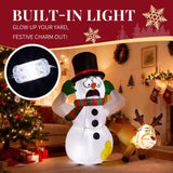 3.5 ft. Pre-Lit Frightened Snowman and Reindeer Christmas Inflatable
