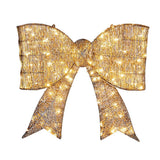 Karl Home 28.3" Pre-Lit Red Christmas Bow with 124 Warm White LED Lights