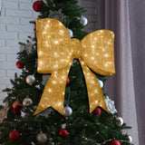 Karl Home 28.3" Pre-Lit Red Christmas Bow with 124 Warm White LED Lights