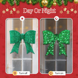 Karl Home 28.3" Pre-Lit Red Christmas Bow with 124 Warm White LED Lights