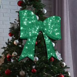 Karl Home 28.3" Pre-Lit Red Christmas Bow with 124 Warm White LED Lights