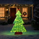 Karl Home 47" Pre-Lit Christmas Tree Yard Decoration with 110 Warm White LED Lights