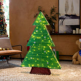 Karl Home 47" Pre-Lit Christmas Tree Yard Decoration with 110 Warm White LED Lights