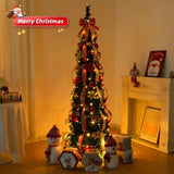 Karl Home 6 ft. Pre-Lit Pop-Up Artificial Christmas Tree with 150 LEDs, 8 Modes & Ornaments