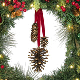 32" Pre-Lit Decorated Christmas Wreath with 70 Warm White LED Lights and Timer