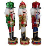 14" Northlight Wooden Christmas Nutcracker Kings, Set of 3
