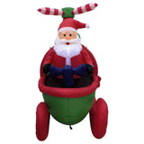 7.25 ft. Long Pre-Lit Santa Helicopter Christmas Inflatable with 5 White Lights