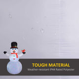 Outsunny 12 ft. Giant Pre-Lit Snowman Inflatable with Cardinal and Rotating Color Light