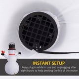 Outsunny 12 ft. Giant Pre-Lit Snowman Inflatable with Cardinal and Rotating Color Light