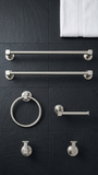 Landia Home 6-Piece Bathroom Hardware Set, Satin Brushed Nickel Towel Bar Kit