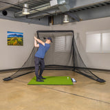 GoSports Elite Golf Practice Net with Steel Frame, 7.5 ft or 10 ft. Combo Set