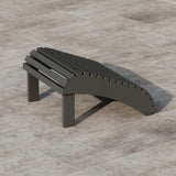 Leisure Line Adirondack Footstool by Tangent – Recycled Plastic Outdoor Ottoman, Weather Resistant HDPE Patio Footrest