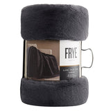 FRYE Luxe Faux Fur Throw 60" × 70" Reversible Plush 1150 GSM Heavyweight Blanket