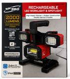 ePower360 SIRIUS 2000LM Rechargeable LED Work Light and Powerbank w/ Side Lights