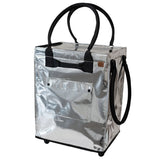 CleverMade Foldable Rolling Tote Bag, Swivel Wheels, 90L Capacity, 75 lb Limit