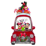 Mickey, Peanuts, or Hello Kitty Holiday Water-Spinning Car, 14" Swirling Glitter