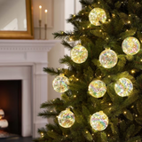 Member’s Mark 9-Piece Twinkling LED Globe Light Set, 16' Lighted Length with Remote & Timer
