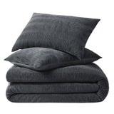 EVERGRACE Textured Velvet Comforter Set, 3-Piece with Down-Alternative Fill