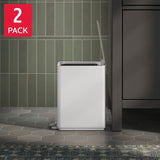 Kohler 2-Pack 6L Stainless Steel Step Trash Can - Fingerprint Proof Soft Close