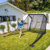 GoSports Elite Golf Practice Net with Steel Frame, 7.5 ft or 10 ft. Combo Set