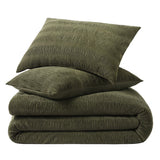 EVERGRACE Textured Velvet Comforter Set, 3-Piece with Down-Alternative Fill