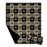NCAA Outdoor Blanket with Carry Strap, 60" x 70", Weather-Resistant Plaid Team