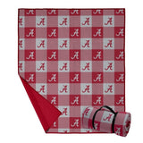 NCAA Outdoor Blanket with Carry Strap, 60" x 70", Weather-Resistant Plaid Team