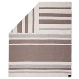 Banana Republic Wool & Cotton Jacquard Throw 60" × 70" Strip Blanket Stitch Trim