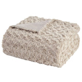 Casual Living Laine Faux-Fur Throw, 50" x 70" Plush Faux Rabbit Fur Face Blanket