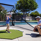 GoSports Elite Golf Practice Net with Steel Frame, 7.5 ft or 10 ft. Combo Set