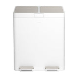 Kohler 82L Stainless Steel Dual Step Trash Can - 2 Pedals Quiet Close Bifold Lid
