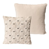 20" Halloween Embroidered Faux Fur Reversible Festive Throw Pillow with Fill