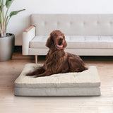 Kirkland Signature Pillow-Top Gusseted Dog Bed – 42" × 32" Supports Dogs up to 75 lb.