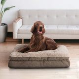 Kirkland Signature Pillow-Top Gusseted Dog Bed – 42" × 32" Supports Dogs up to 75 lb.