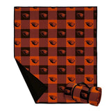 NCAA Outdoor Blanket with Carry Strap, 60" x 70", Weather-Resistant Plaid Team