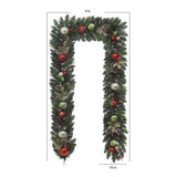 9' CGH Pre-Lit Artificial Christmas Garland with 90 Twinkle Warm White LED Light