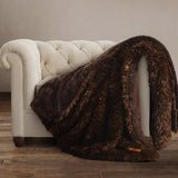 FRYE Arctic Luxe Faux Fur Throw, 60" × 70", 830 GSM Reversible Polyester Blanket
