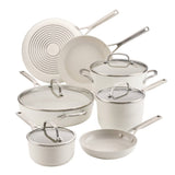 KitchenAid 11-Piece Ceramic Nonstick Pots and Pans Set Hard Anodized Induction