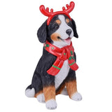 Holiday Dog Greeter Resin Porch Statue, Doodle Bernese Mountain Dog or Shiba Inu