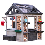KidKraft Wooden Kids Greenhouse Play House with Pretend Play Accessories