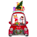 Mickey, Peanuts, or Hello Kitty Holiday Water-Spinning Car, 14" Swirling Glitter