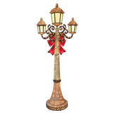 7FT Christmas Triple Lamp Post with 220 LED Lights – Outdoor Lighted Holiday Post Light