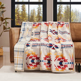 Pendleton Reversible Plush Throw, 600 GSM 50" x 70" Printed Patterns Throw