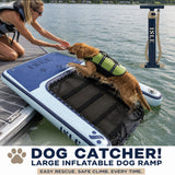 ISLE Dog Catcher Large Inflatable Dog Ramp for Pool, Boat, Dock, Kayak, and Paddle Board