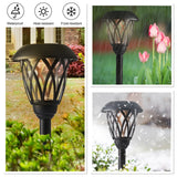 Mainstays Solar Lattice Pathway Lighting Set, 6 Count LED Light with Glass Lens