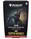 Hasbro Magic: The Gathering Marvel Super Heroes Commander – Wakanda Forever Deck, 2 Play Boosters & Foil Promo