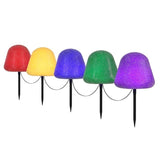 Mr. Christmas 8" Sugared Gumdrop LED Pathway Lights with Timer, Set of 5